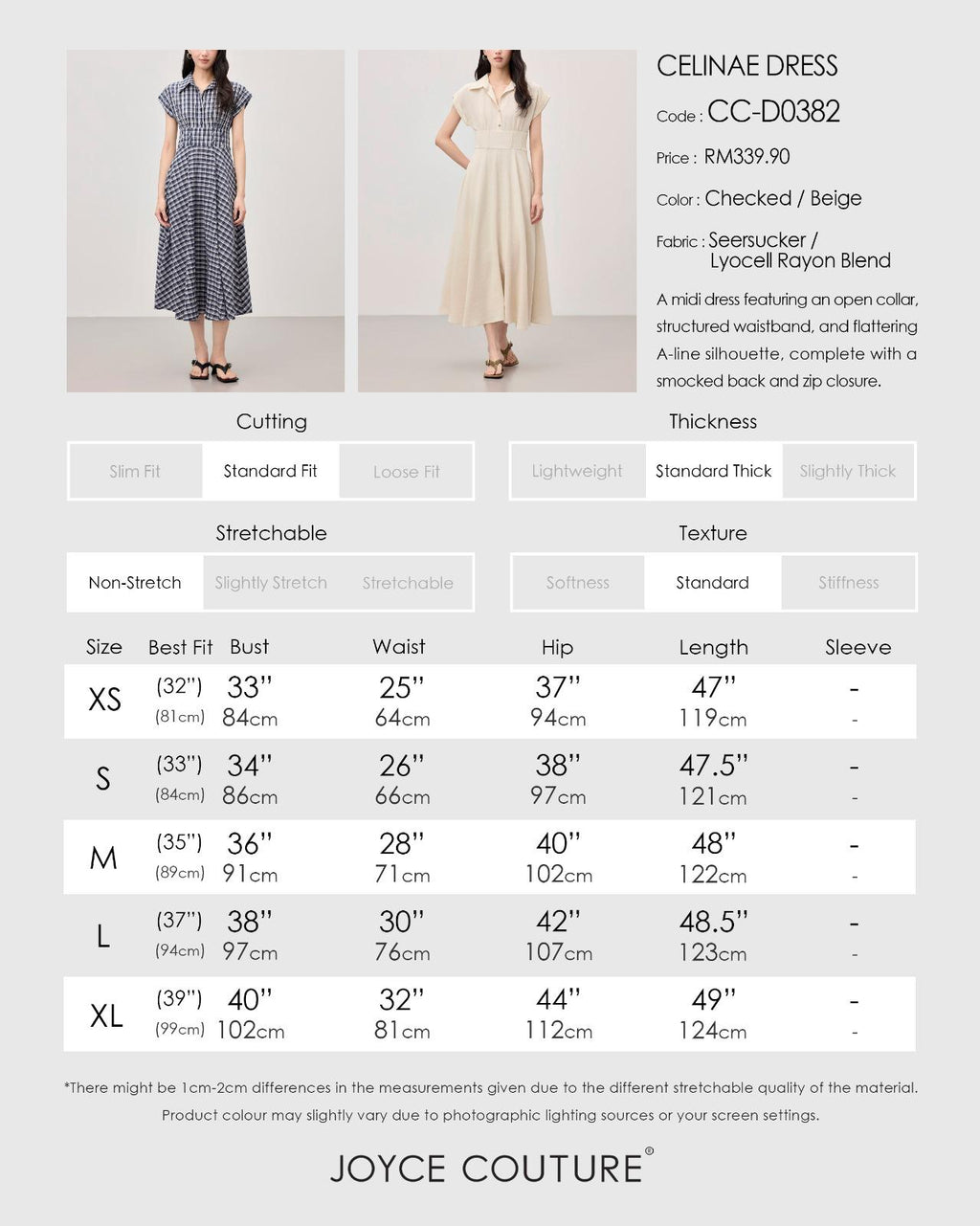 Celinae Dress (Checked)