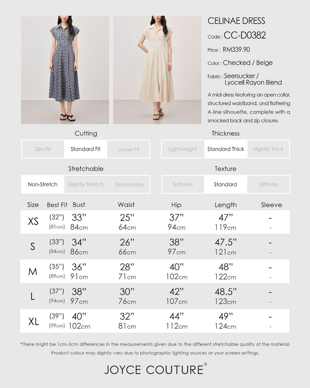 Celinae Dress (Checked)
