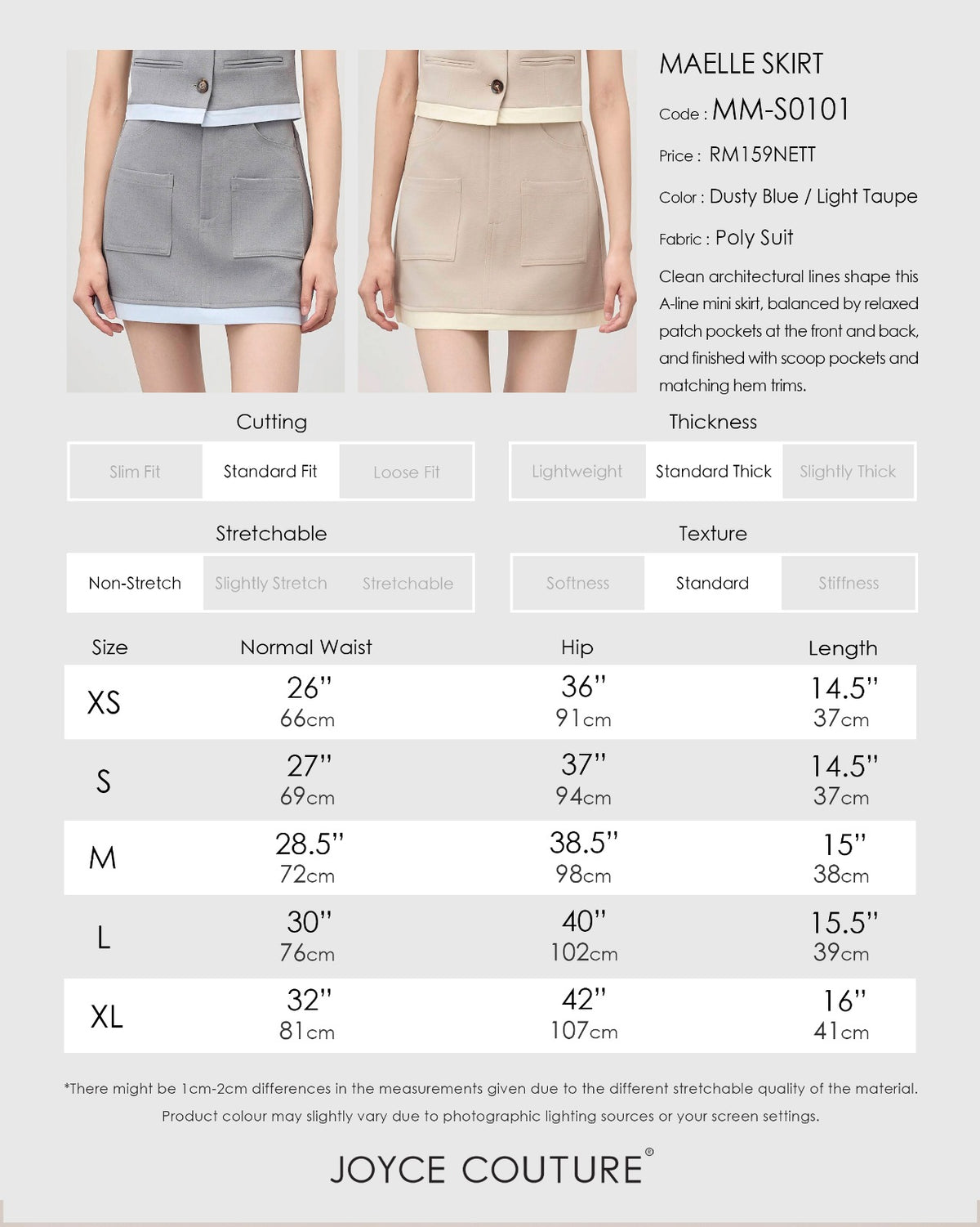 Maelle Skirt (Dusty Blue)