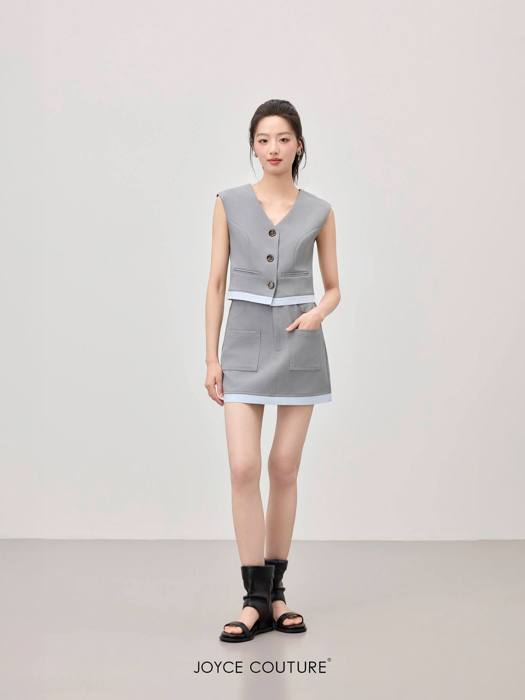Maelle Vest (Dusty Blue)
