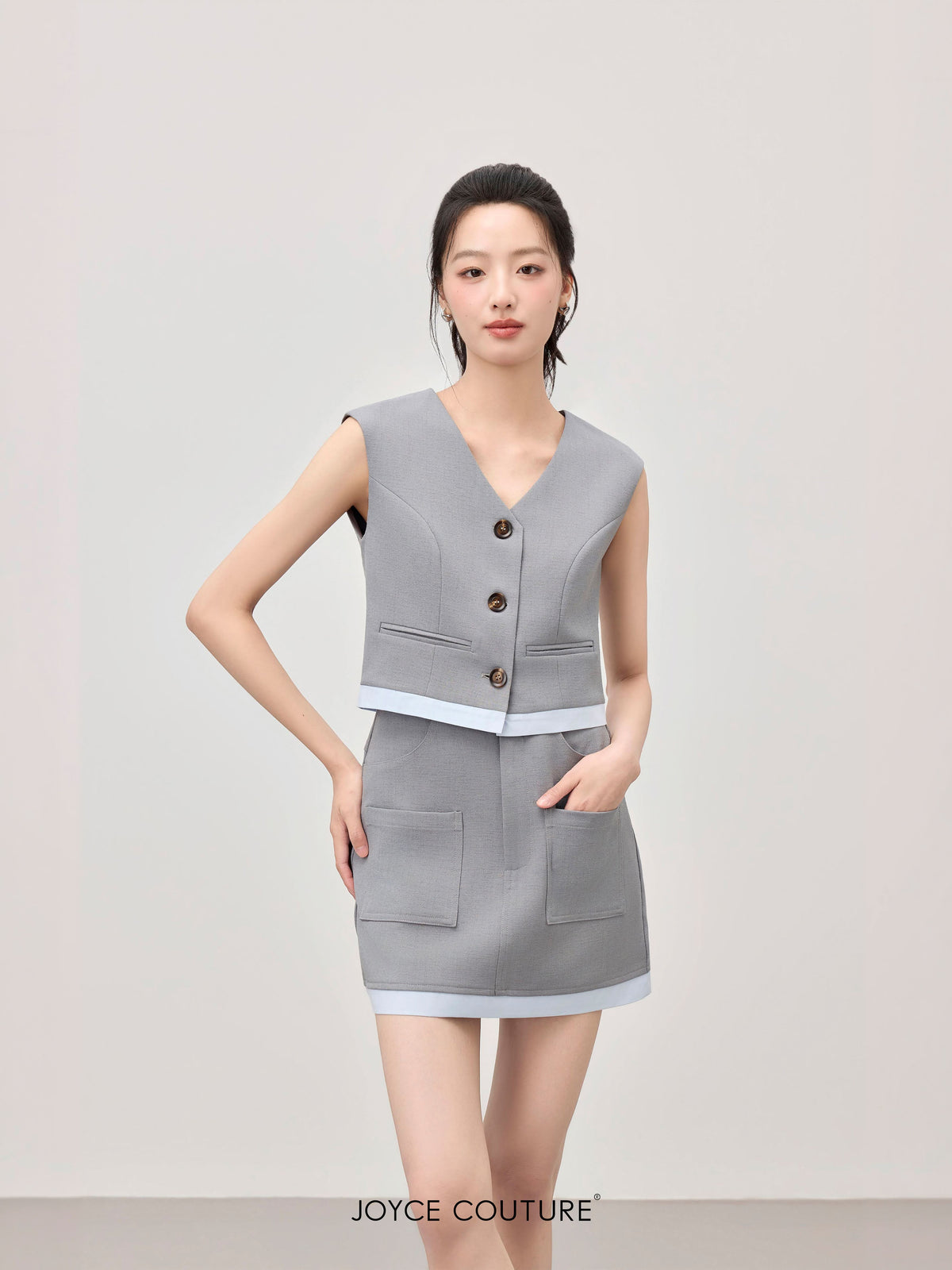 Maelle Vest (Dusty Blue)