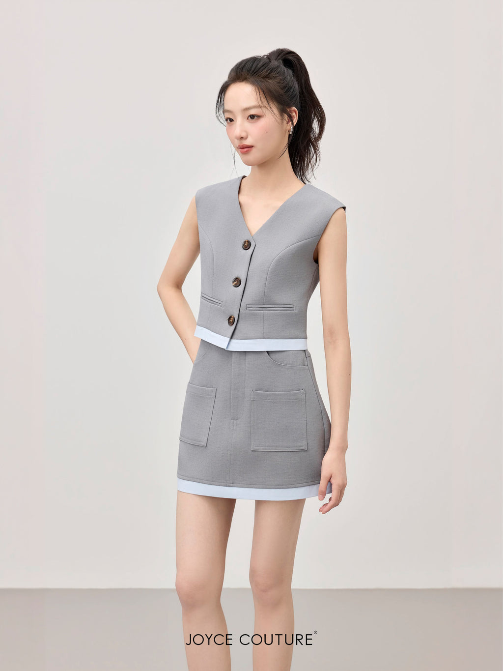 Maelle Skirt (Dusty Blue)