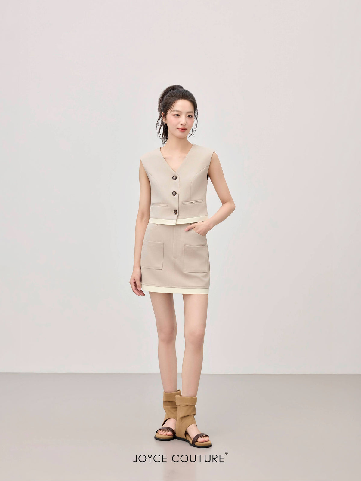 Maelle Skirt (Light Taupe)