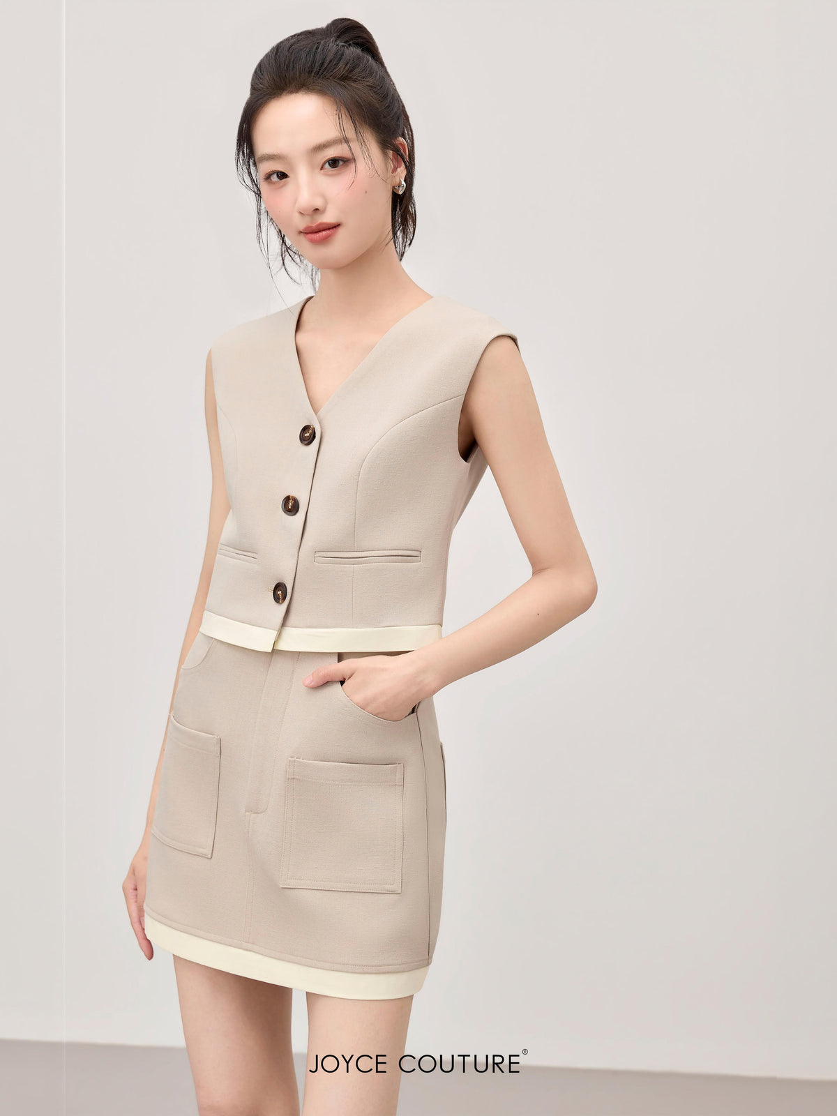 Maelle Vest (Light Taupe)