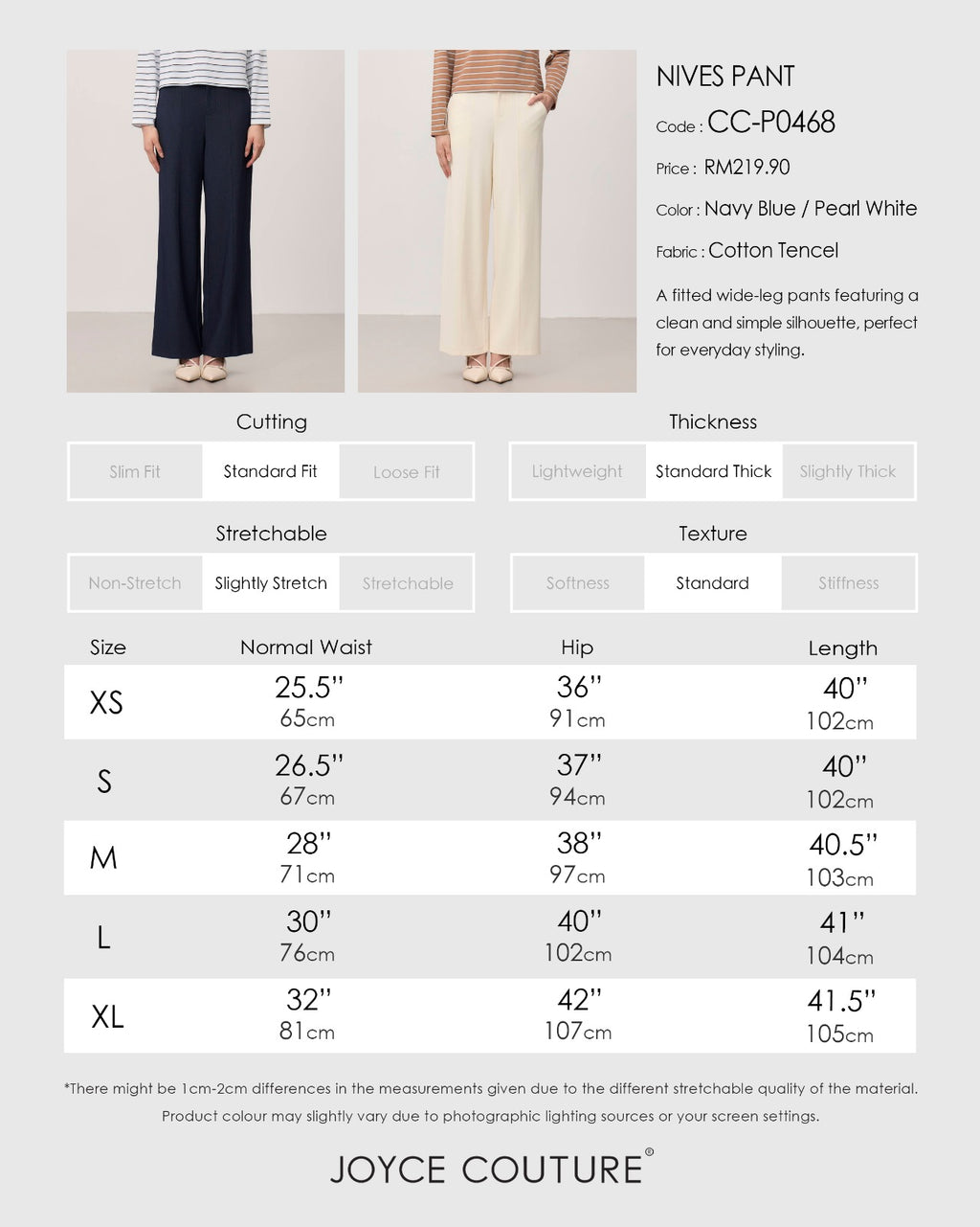 Nives Pant (Pearl White)