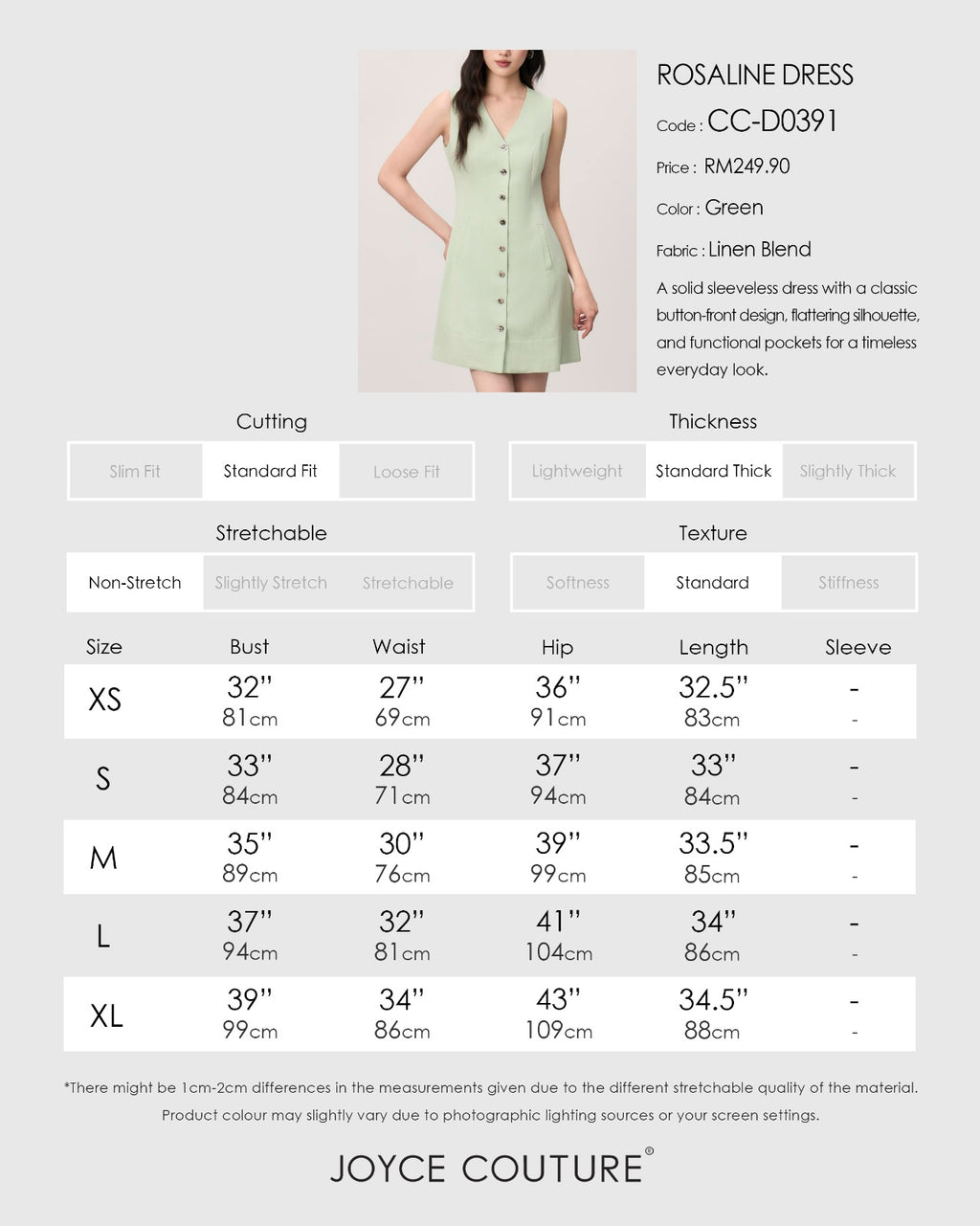 Rosaline Dress (Green)