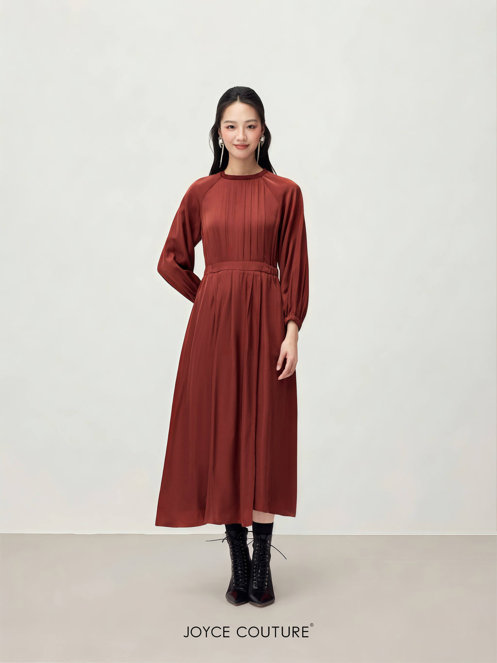 Zarina Dress (Brickred)