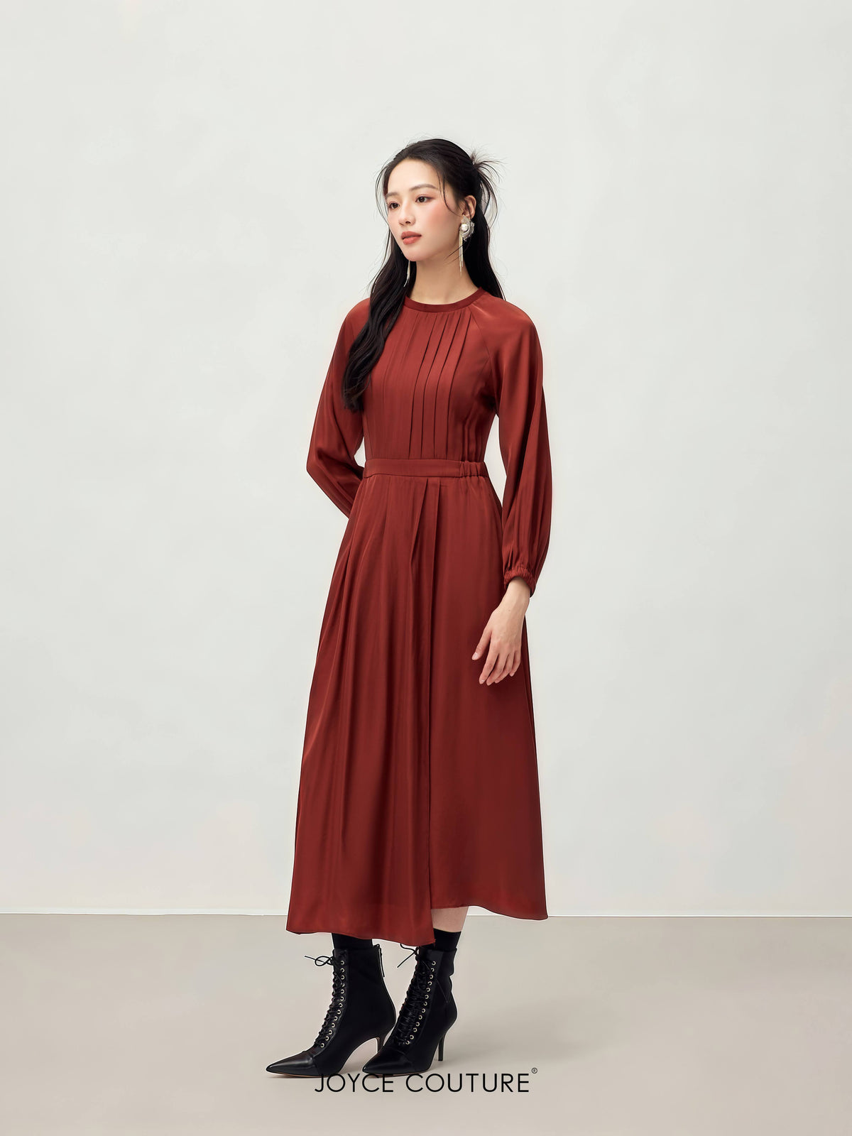 Zarina Dress (Brickred)
