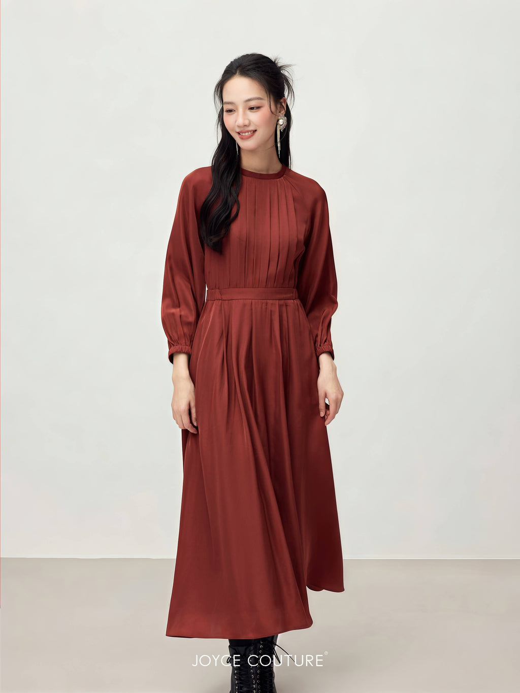 Zarina Dress (Brickred)