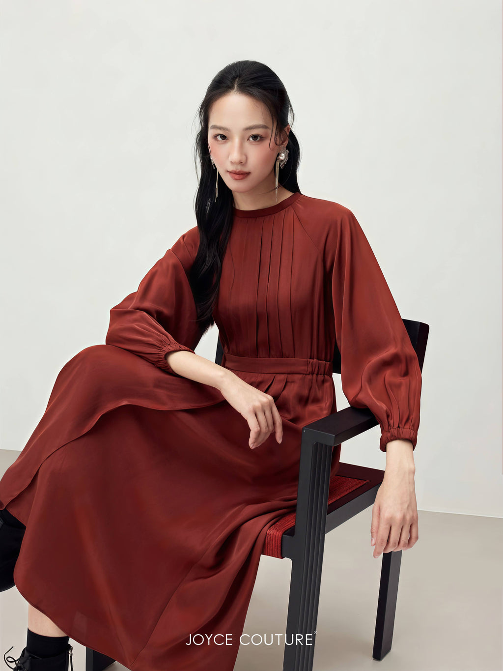 Zarina Dress (Brickred)