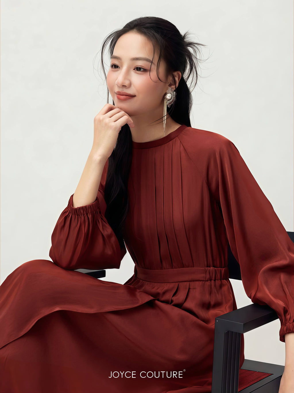 Zarina Dress (Brickred)